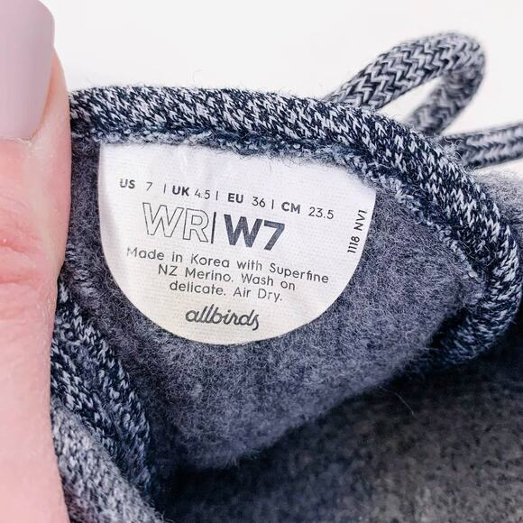 ALLBIRDS Wool Runner sneaker sustainable carbon neutral sole lace-up washable - Picture 3 of 11